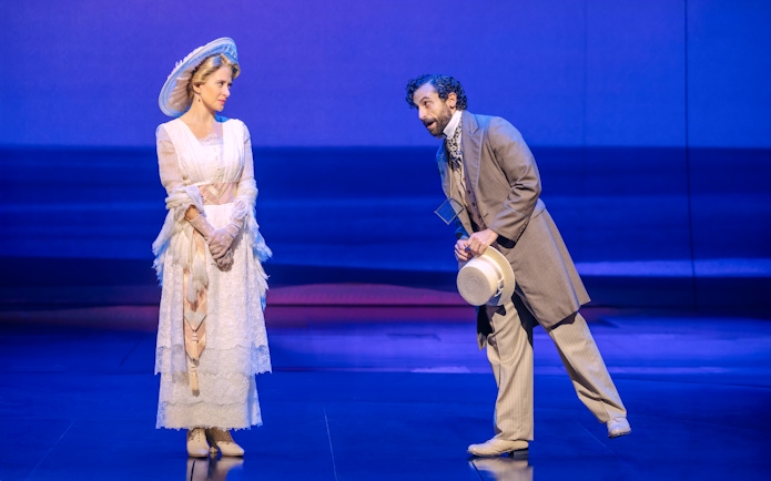 Actors in period costumes performing a scene from the musical Ragtime.