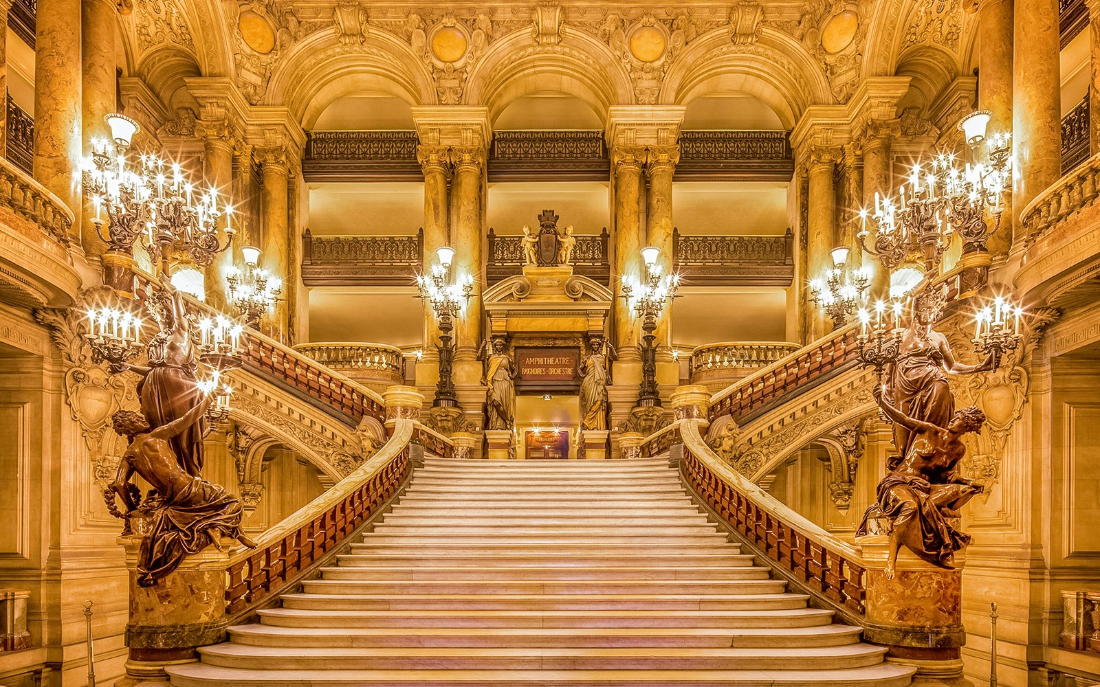grand staircase inside opera garnier