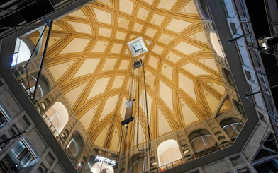 Interior view of the dome at the National Museum of Cinema, Turin.