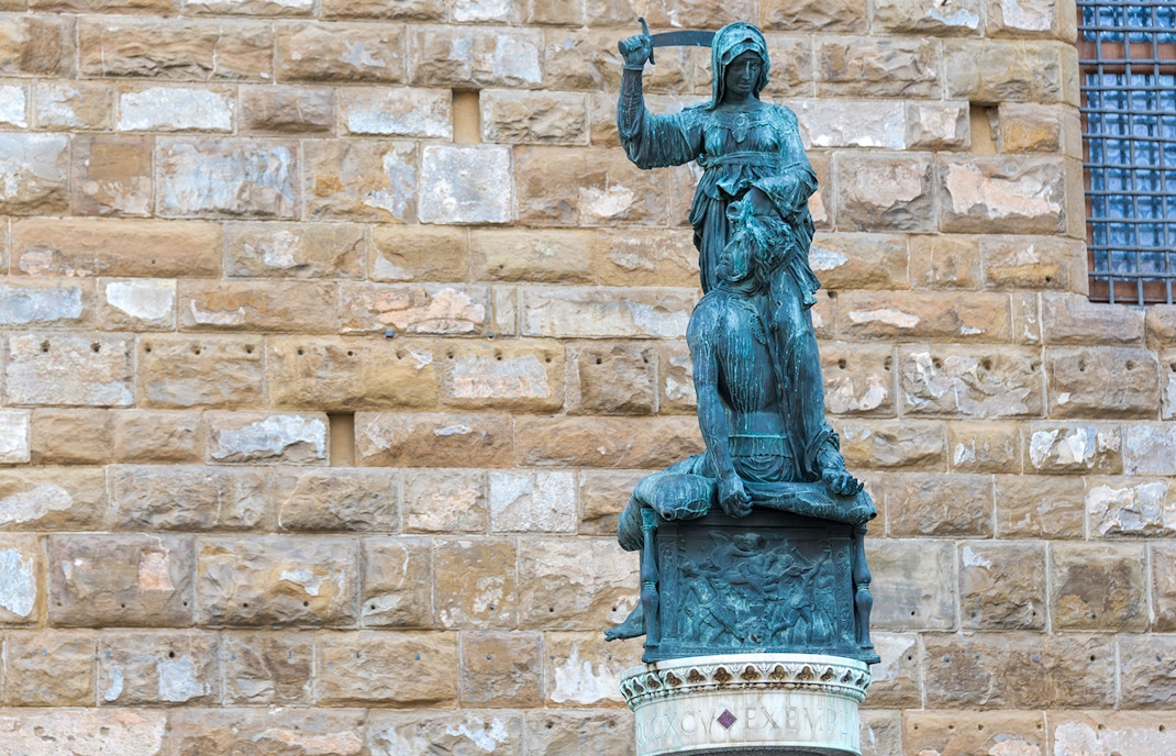 Statue of Judith and Holofernes at Palazzo Vecchio Museum