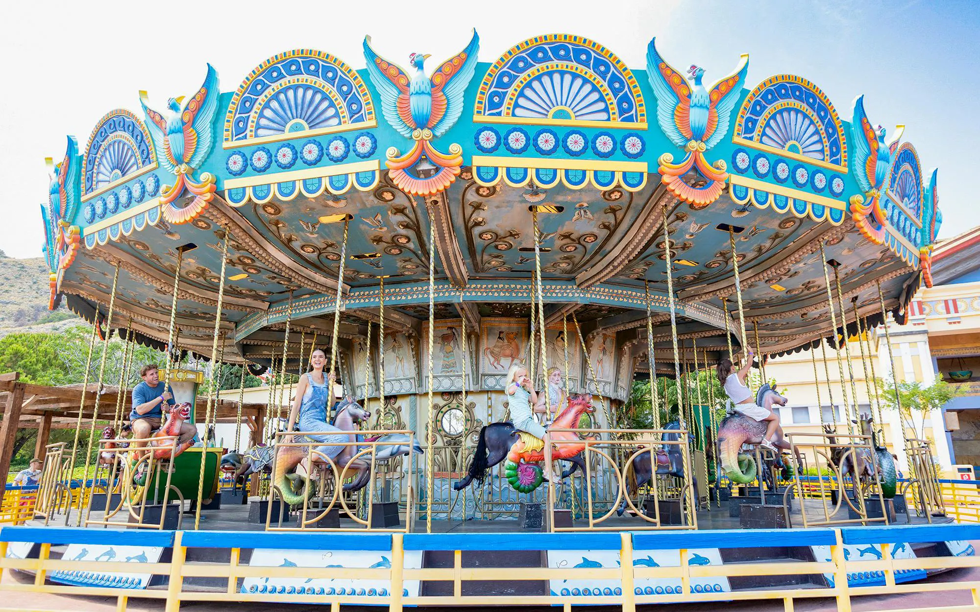 Carousel ride at Terra Mitica theme park in Spain.