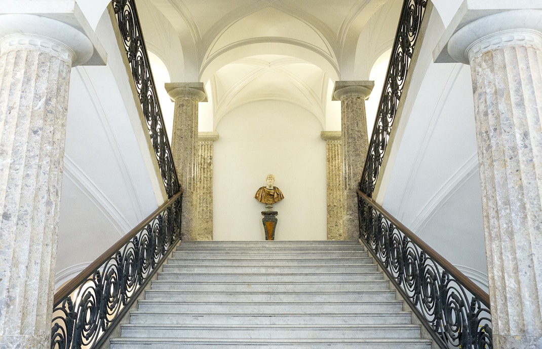 Palace of Capodimonte statue,c Historic Photographs & Prints Collection