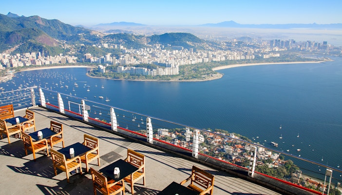 View of Rio de Janeiro and Guanabara Bay from Sugarloaf Mountain, Brazil.