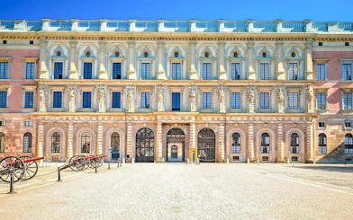 Royal Palace facade with cannons, Stockholm.