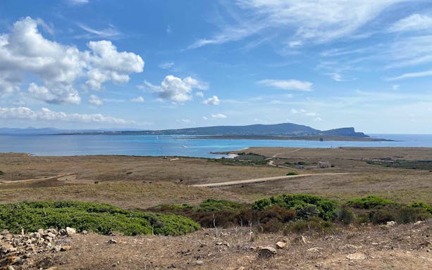 Asinara National Park landscape with coastal view from Stintino.