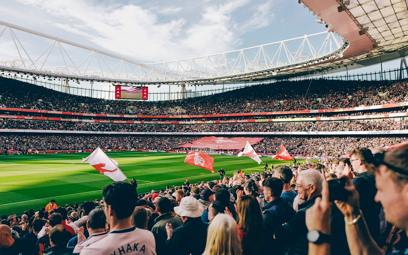 Arsenal supporters at the Emirates