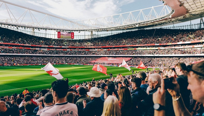 Arsenal supporters at the Emirates