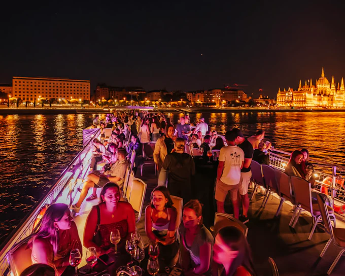 Budapest Danube River Night Lotus Cruise with Unlimited Aperol & Prosecco