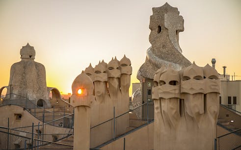 lever de soleil à la pedrera , casa milà-1