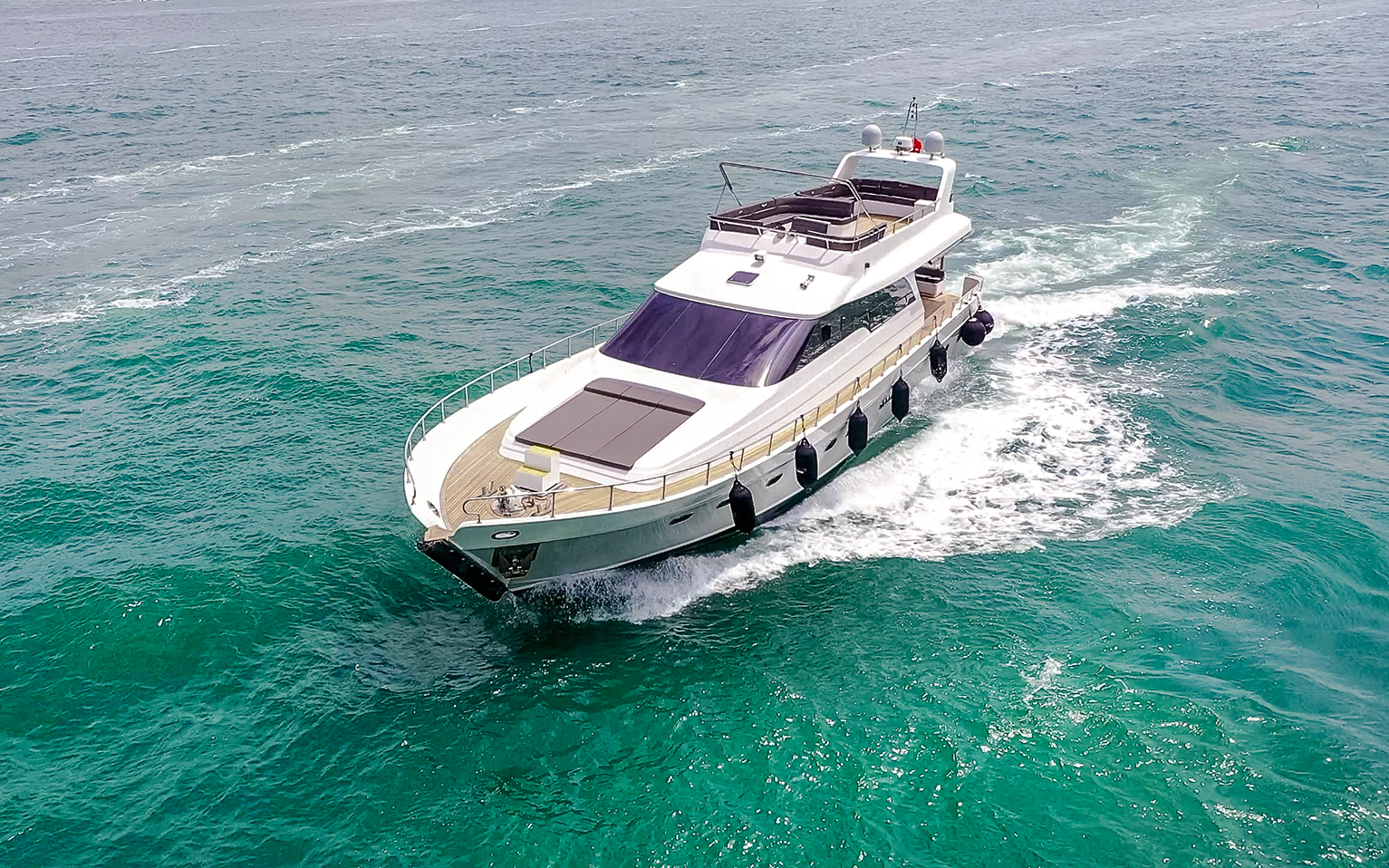 Luxury yacht cruising on the Bosphorus, Istanbul.