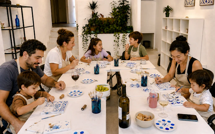 Porto Azulejo Tile Painting Workshop with Port Wine