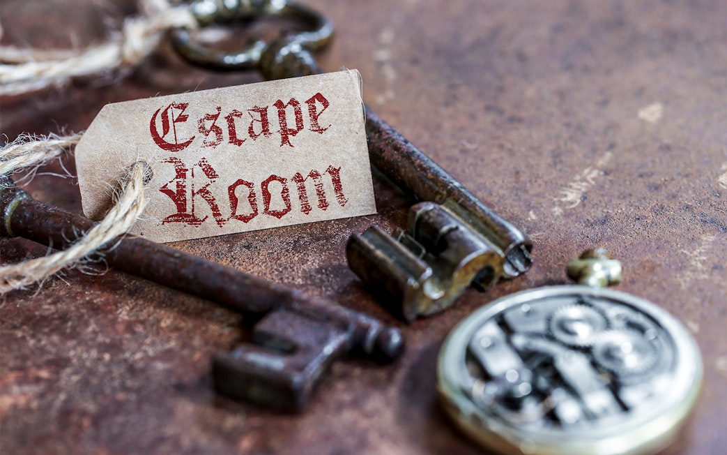 Escape room keys and puzzle piece for Singapore indoor activities.