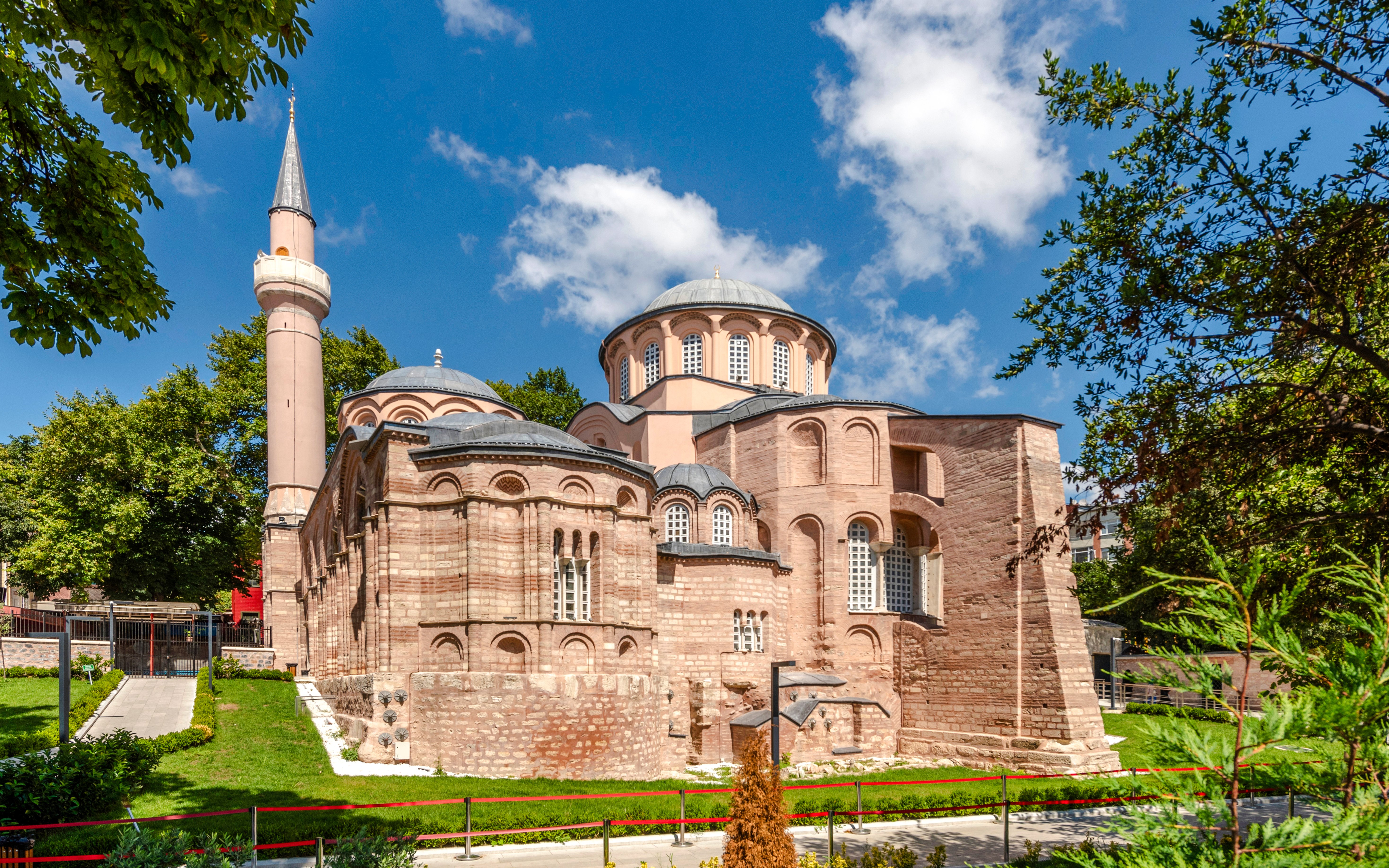 Kariye Mosque in Istanbul with its historic architecture and minaret.