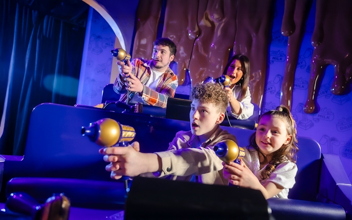Participants enjoying the interactive Cadbury Chocolate Quest at Cadbury World.