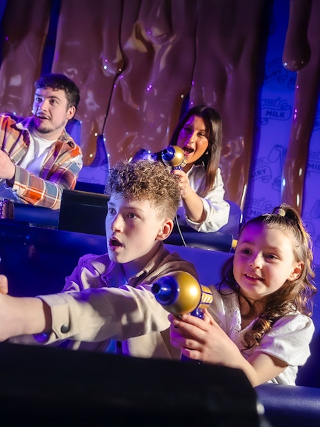 Participants enjoying the interactive Cadbury Chocolate Quest at Cadbury World.