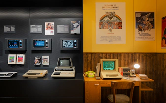 Vintage computers and video game displays at the Video Game History Museum, Zagreb.
