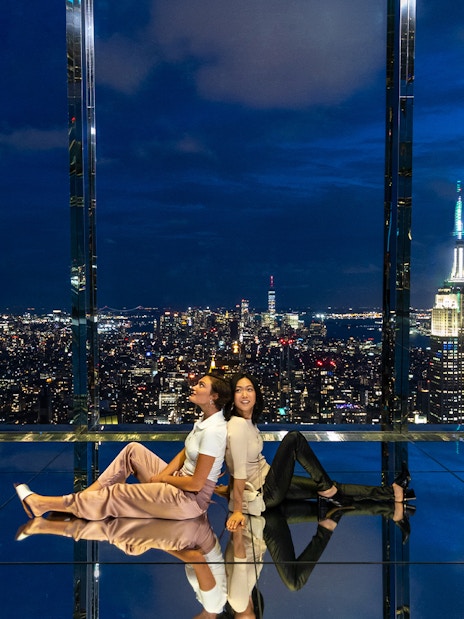 Night view from One Vanderbilt in NYC with Empire State Building, Combo Save 21% offer.