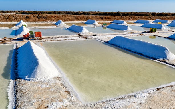 Salt pans in Eastern Algarve during a guided tour.