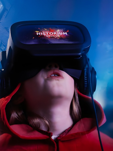 VR headset experience at Historium Bruges.