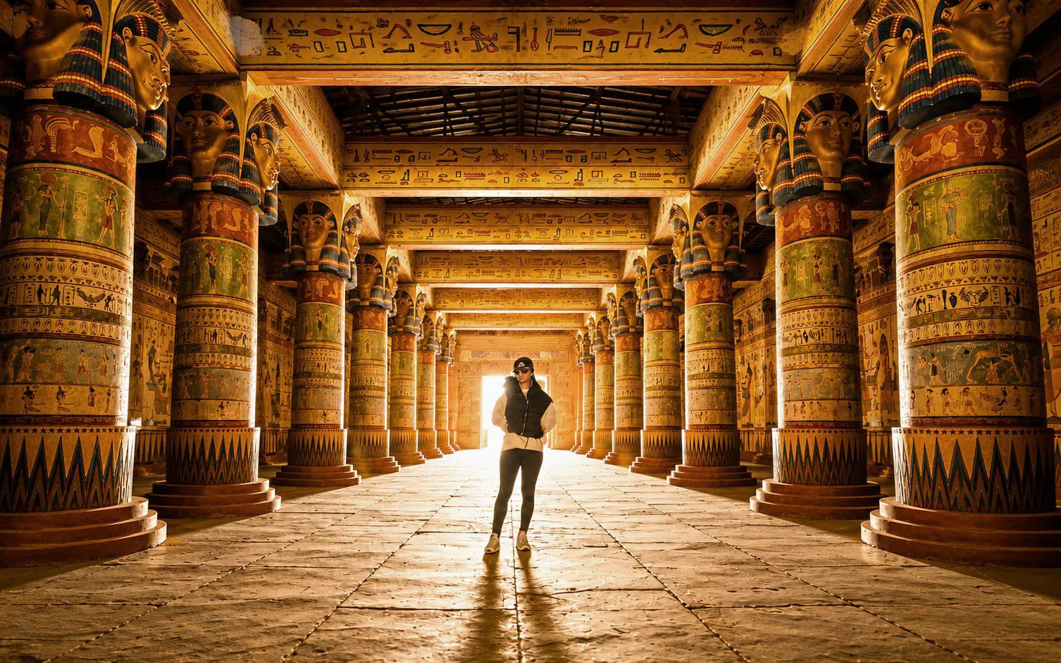 Recreation of ancient Egyptian temple at Atlas Studios, Ouarzazate, Morocco.
