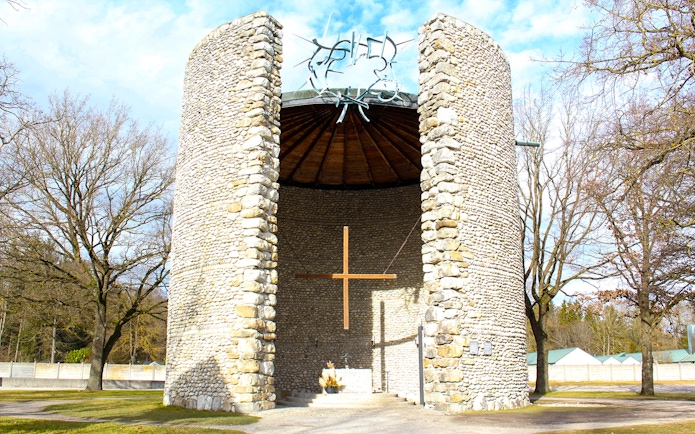 Chapel of the Mortal Agony of Christ at Dachau Concentration Camp, Germany.
