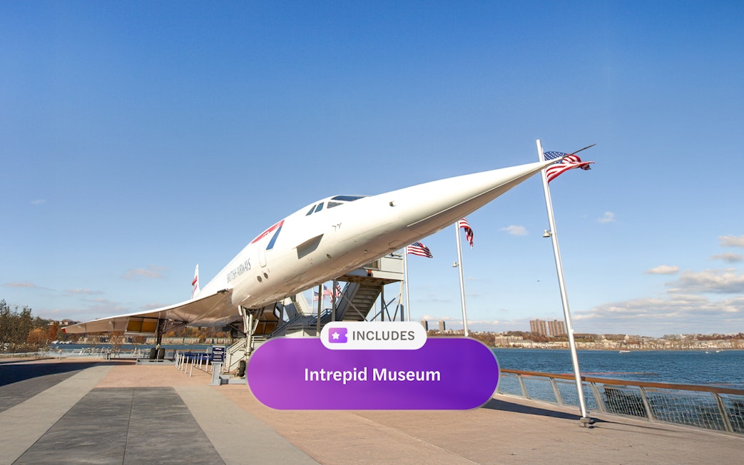 Concorde jet display at Intrepid Museum, New York City, included in Go City Explorer Pass.