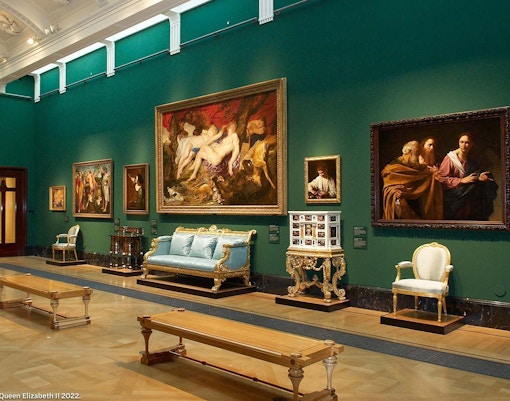 Interior of the queens gallery at the buckingham palace