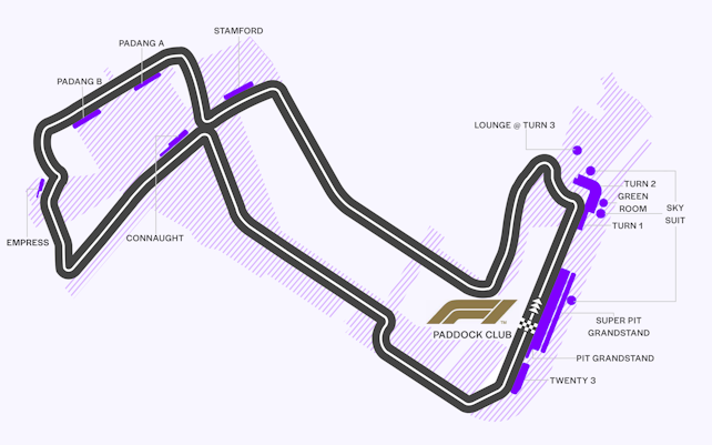 Tribunes voor de Grand Prix van Singapore