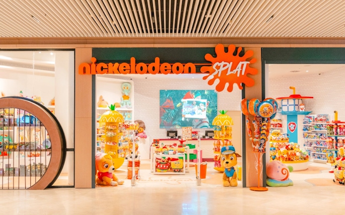 Nickelodeon Splat Store entrance with toys inside Nickelodeon Play Tersane Istanbul.