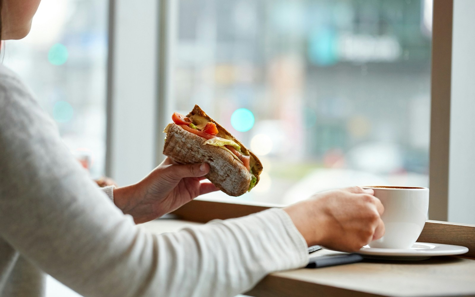 cold sandwiches at la cafeteria, an eatery near montserrat monastery