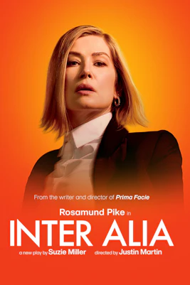 Inter Alia Broadway show poster with lead actor and title