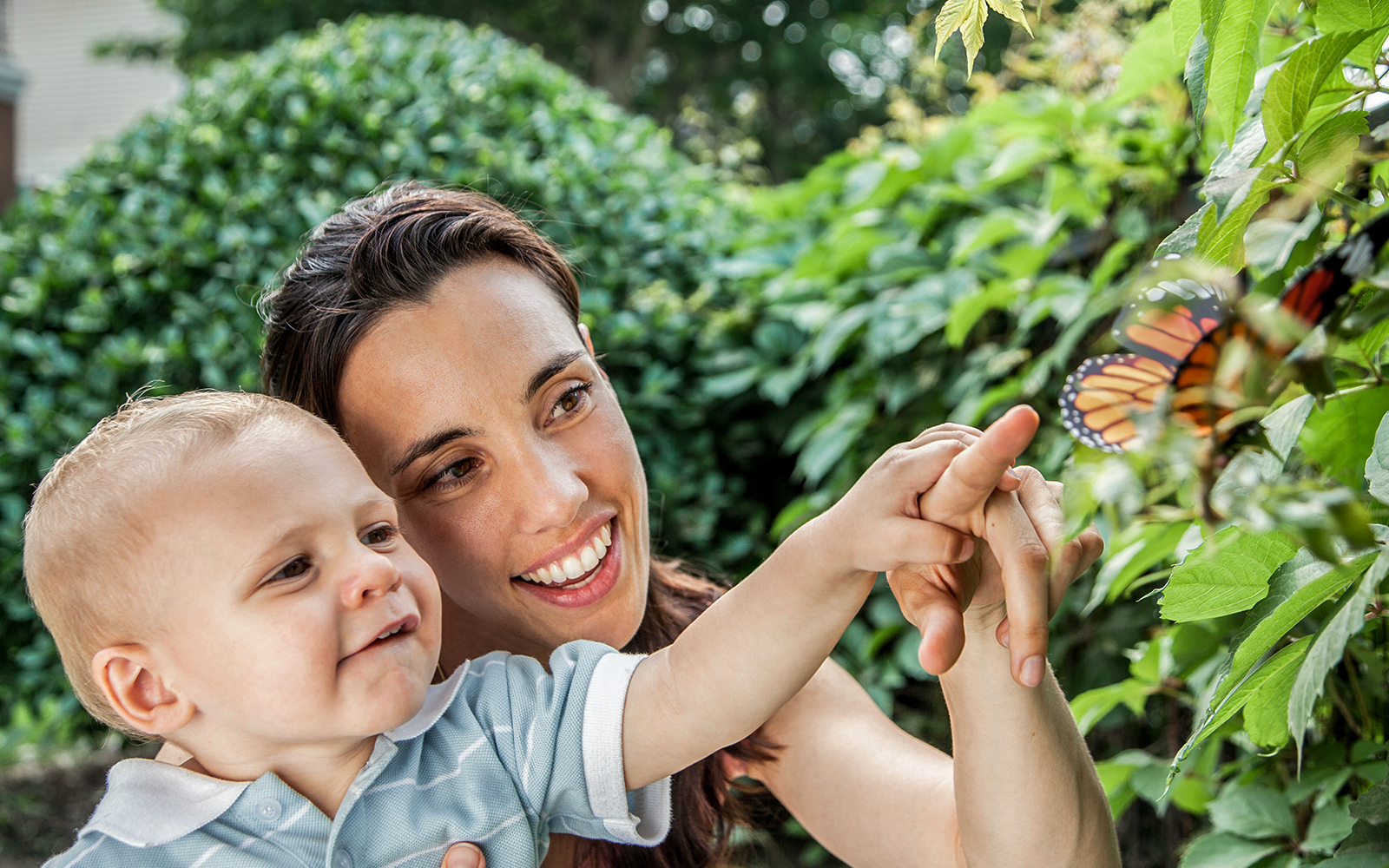 A family with Butterflies at Butterfly Garden Abu Dhabi