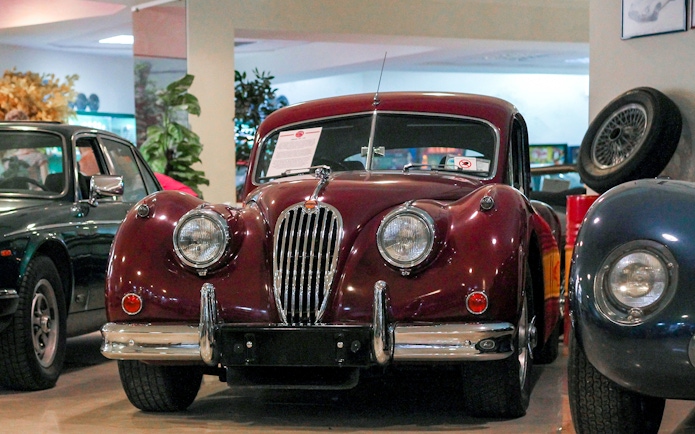 Classic car display at Malta Classic Car Collection Museum.