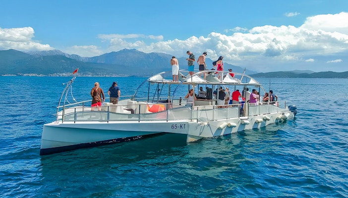 View of the tour from Budva through speedboat