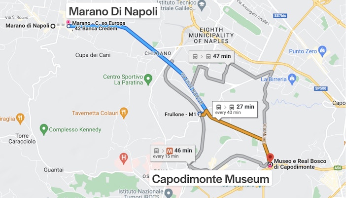 Getting to Capodimonte Museum by Bus