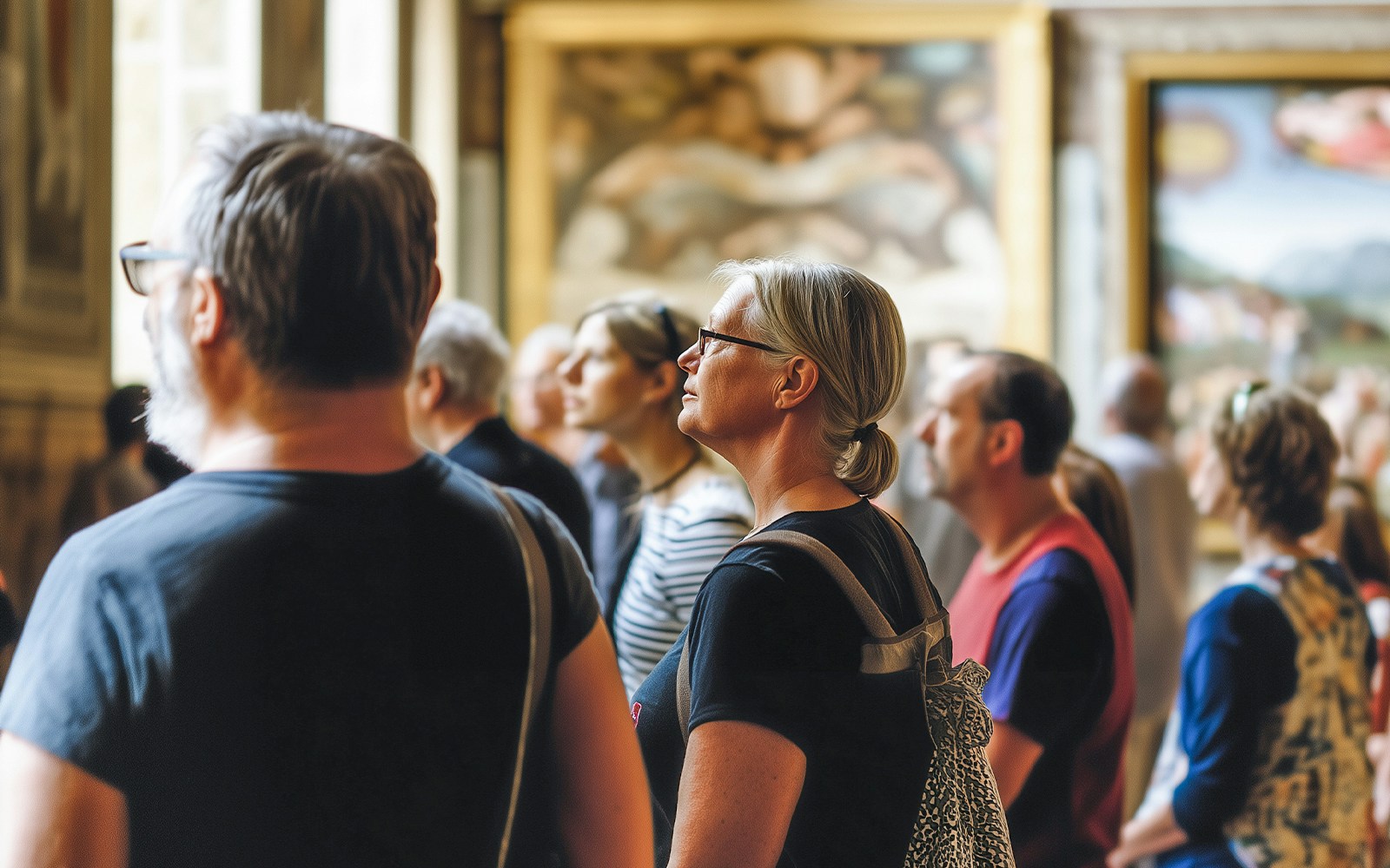 Visitors in the Sistine Chapel