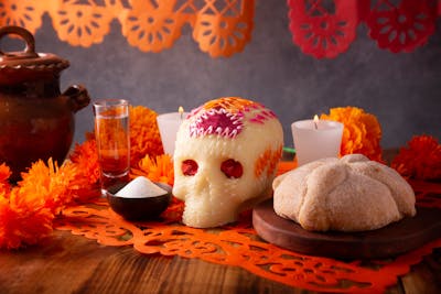 Decorated Sugar Skulls at Dia de los Muertos