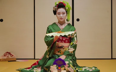 Geisha in traditional kimono during Gion Walking Tour, Kyoto.