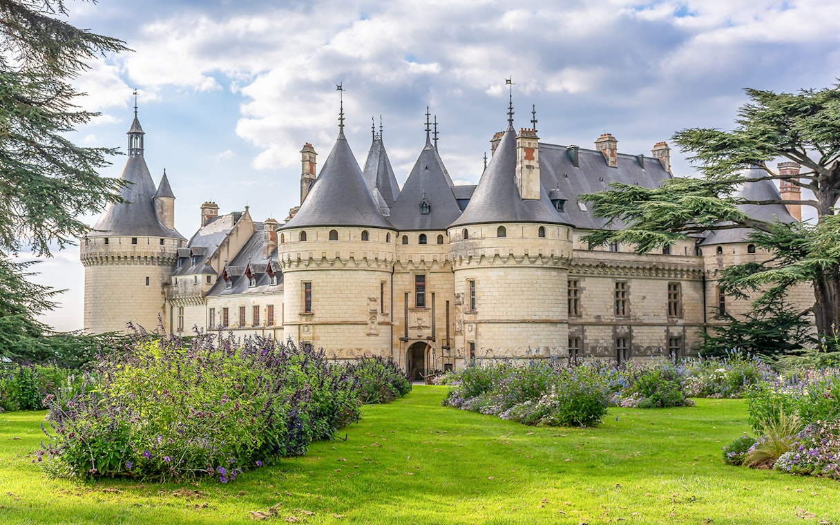Château de Chaumont-sur-Loire with gardens, Loire Valley, France.
