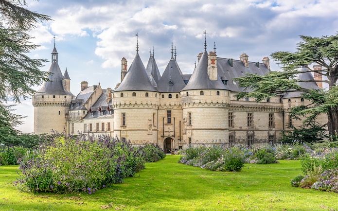 Château de Chaumont-sur-Loire with gardens, Loire Valley, France.