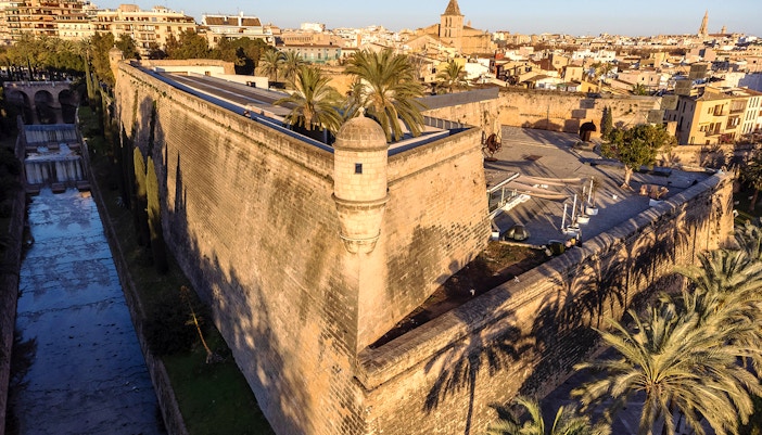 Es Baluard Museum exterior with modern architecture in Palma, Mallorca, showcasing contemporary art exhibits.