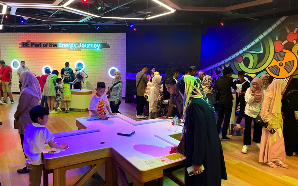 Visitors engaging with interactive exhibits at Petrosains, The Discovery Centre in Kuala Lumpur.