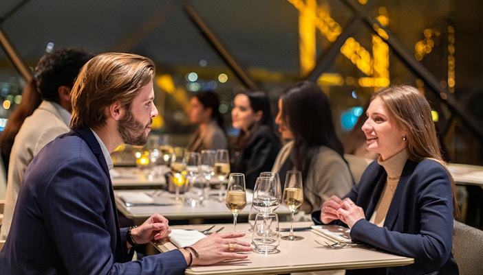Young couple at Madame Brasserie Restaurant