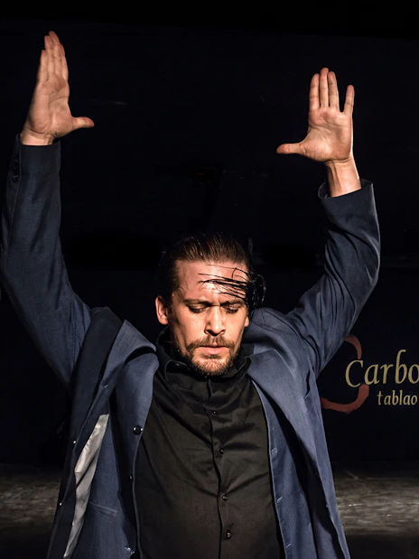Flamenco dancer performing at Tablao LAS CARBONERAS in Madrid.