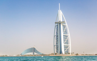 Burj Al Arab and Jumeirah Beach Hotel on Dubai sightseeing tour.