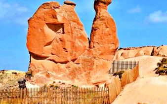 Rock formations in Devrent Valley, Cappadocia, part of the Red Tour experience.