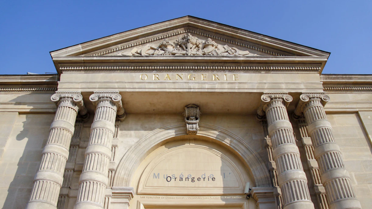 Main entrance of the Orangerie Museum in Paris