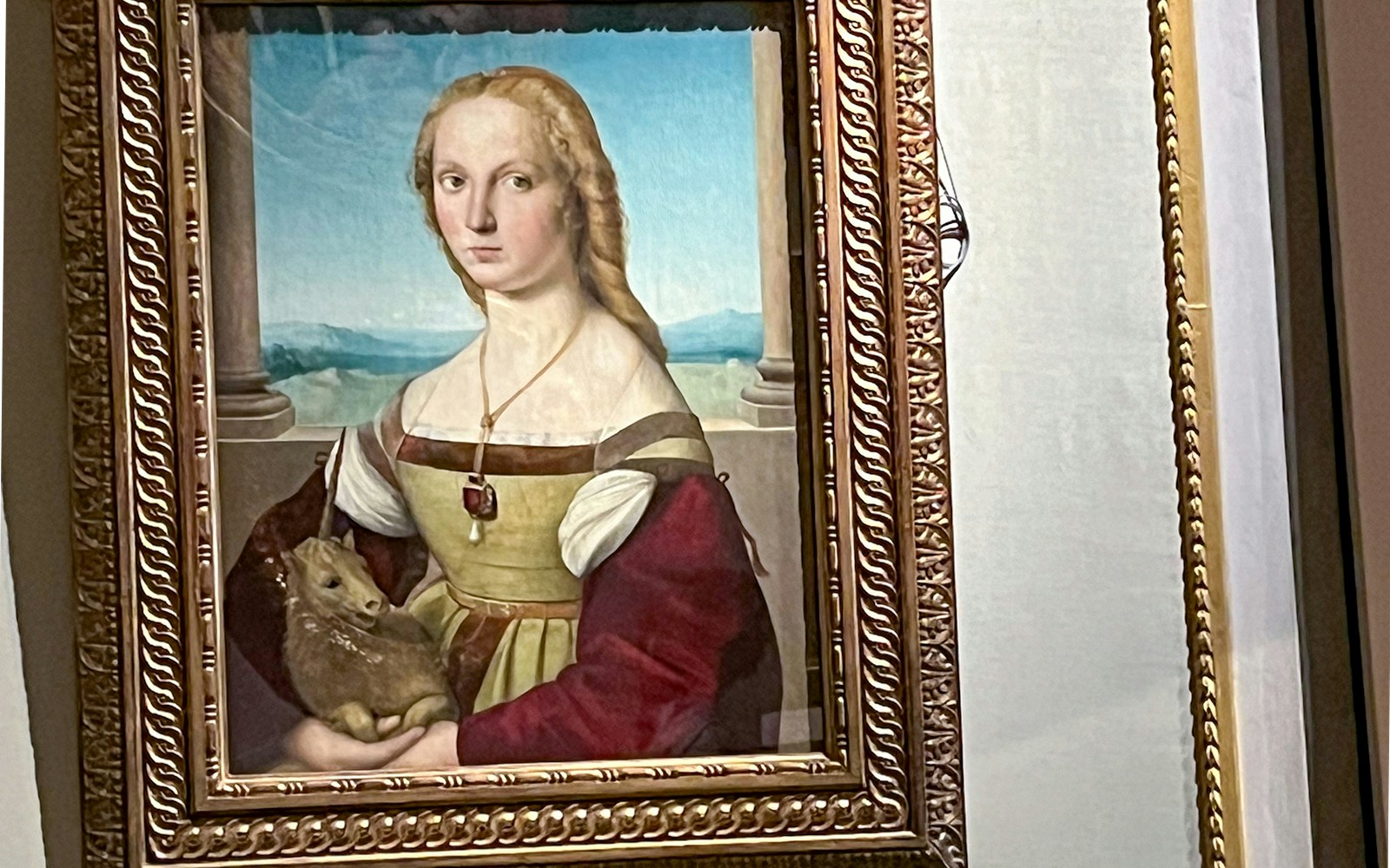 Young Woman with a Unicorn painting at Borghese Gallery, Rome.