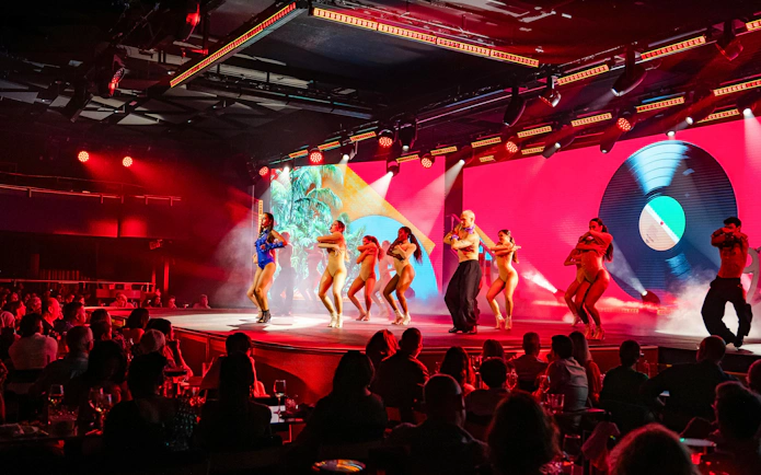 Dancers performing on stage at Sala Scala, Gran Canaria.