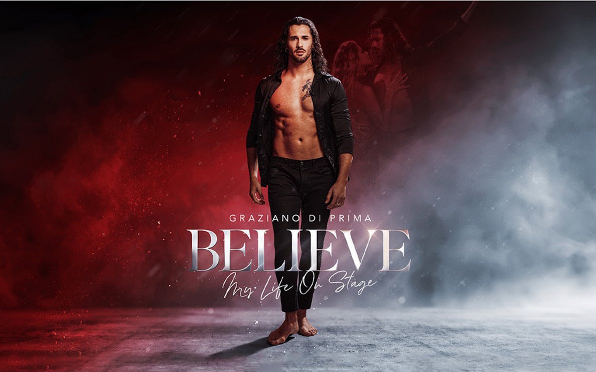 Graziano di Prima performing in "Believe" stage show.